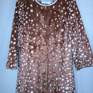 Maison Jules Brown and White Teddy Jacket